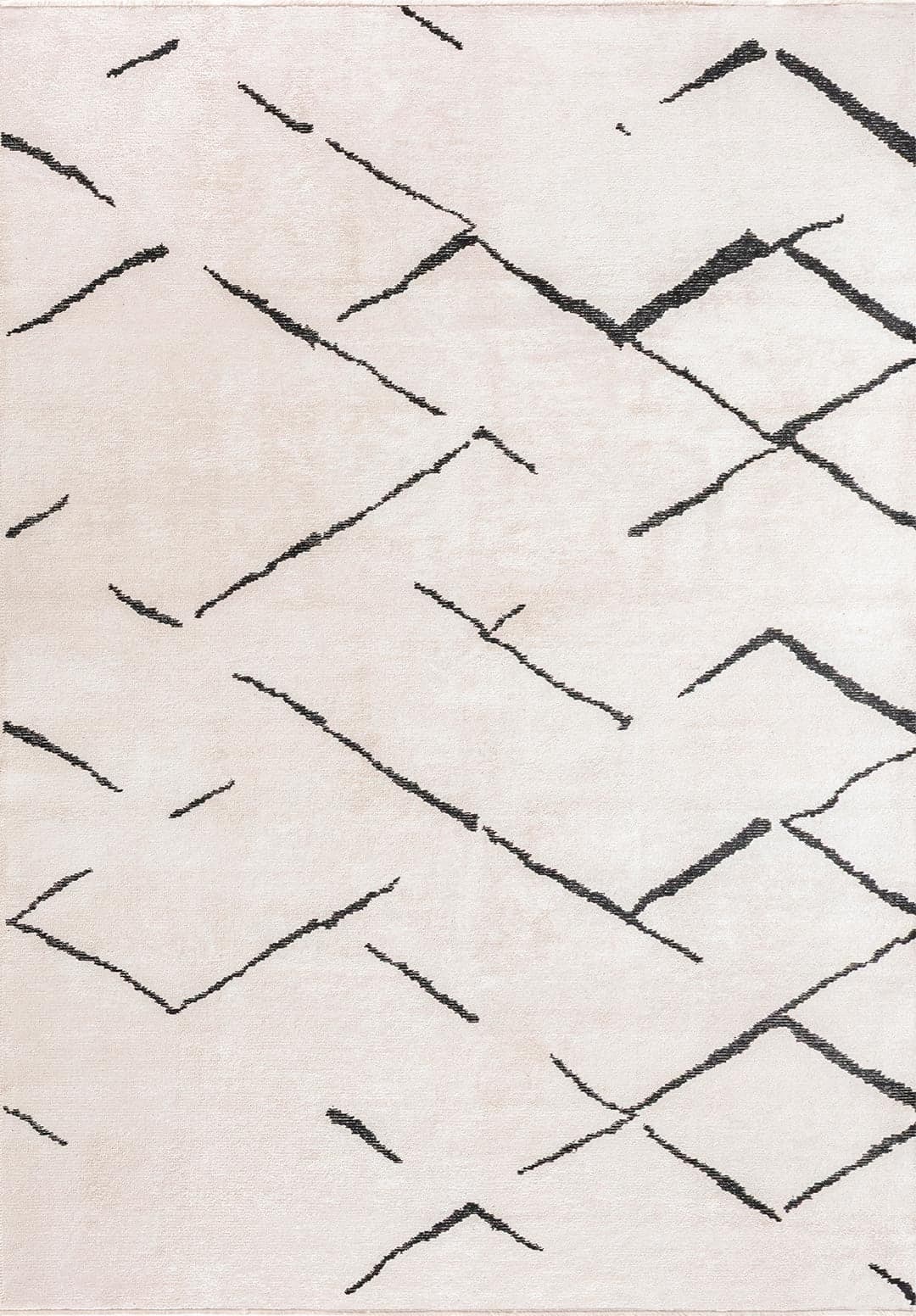 WAVE BLACK - ECRU RUG - 1