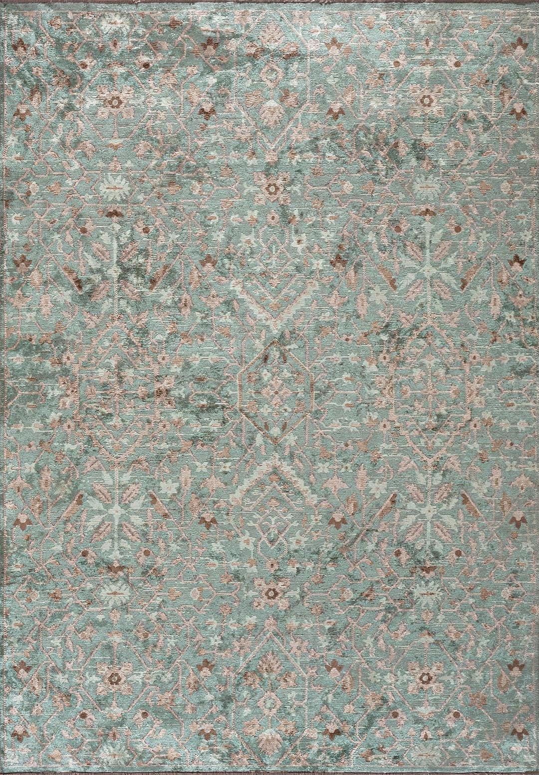 FLEUR MINK - CREAM - RIVER GREEN RUG - 1