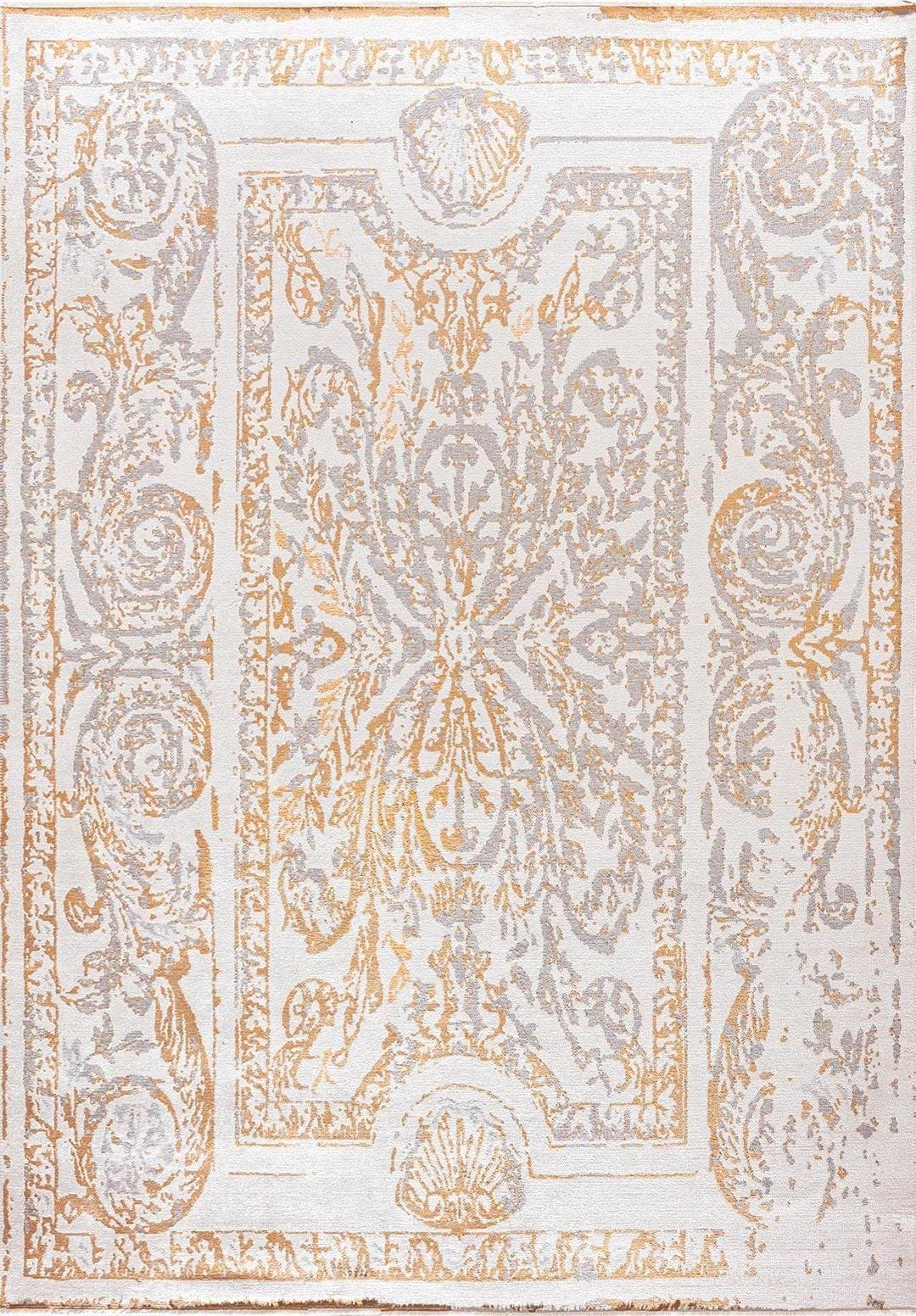 ARCADE GREY - MUSTARD - ECRU RUG - 1