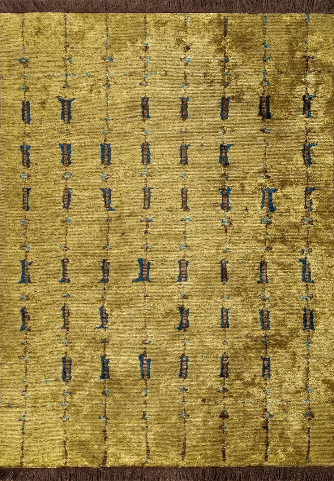 MAYA CYAN - DARK BROWN - KIWI RUG - 1