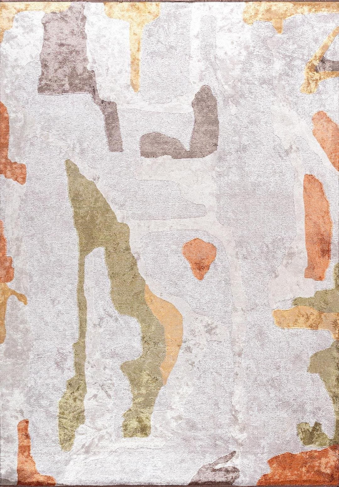 MOTION WHITE - STONE - GOLD - GREEN - TERRA - DARK MINK RUG - 1