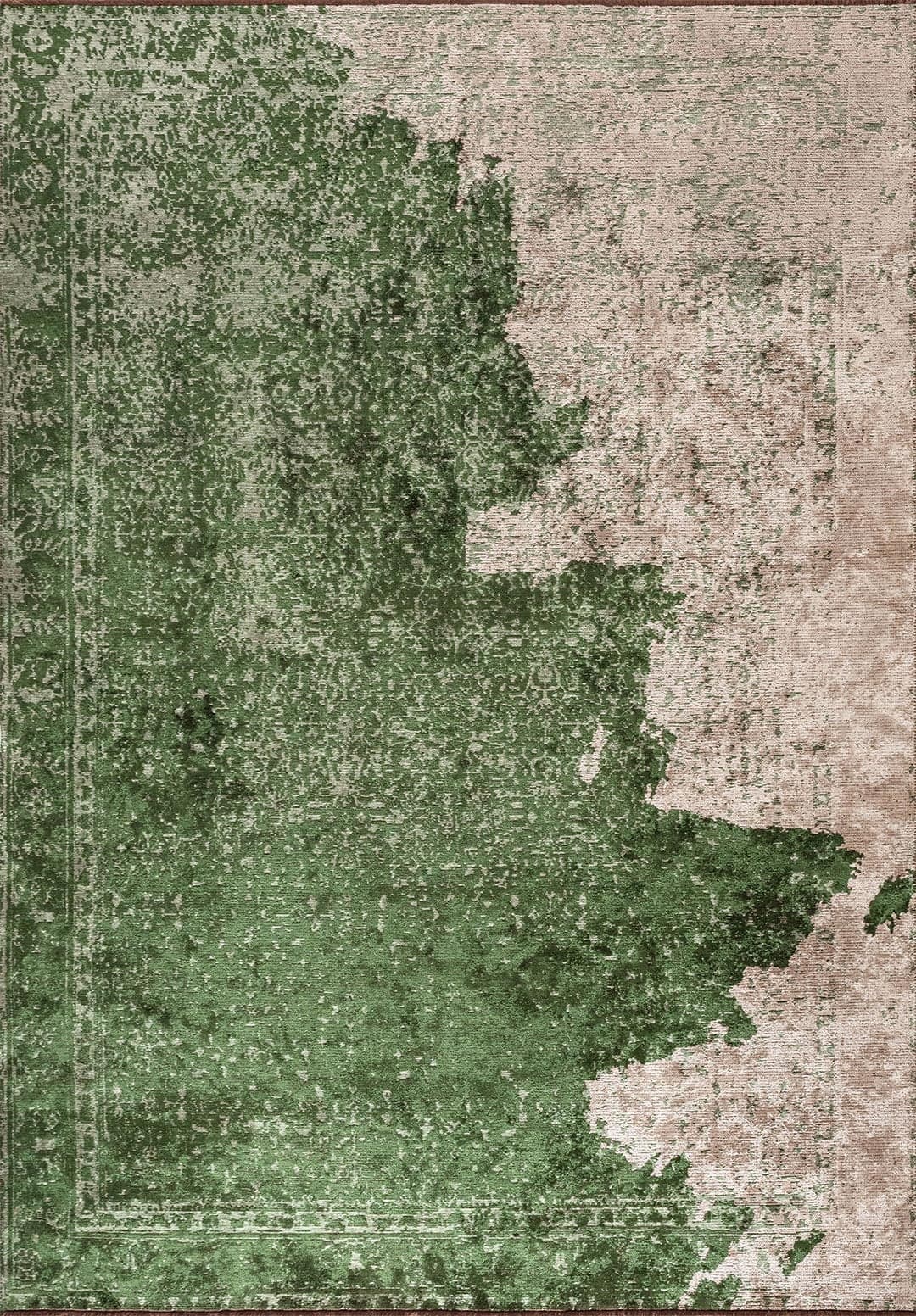HERITAGE FOREST GREEN - CREAM RUG - 1