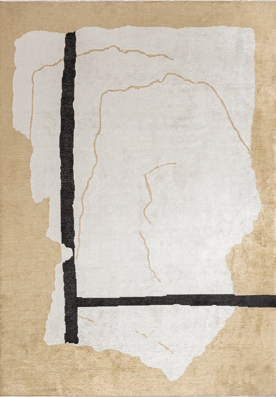 SALAMANCA BLACK - DARK BEIGE - ECRU RUG - 1