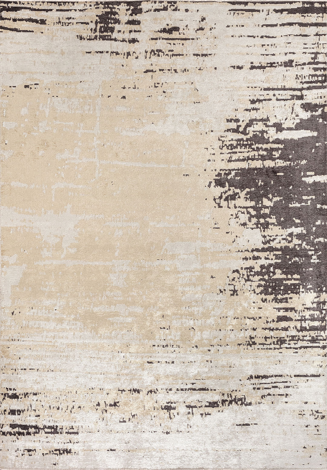 VOLOS CHARCOAL - CREAM - ECRU RUG - 1