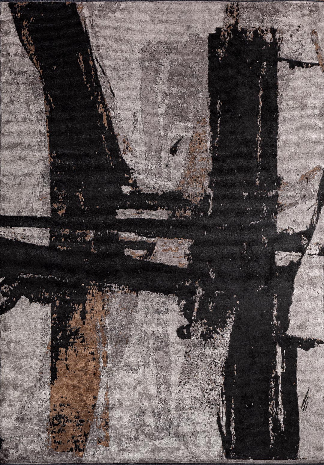 CANNES BLACK - CACAO - DARK GREY - CREAM RUG - 1