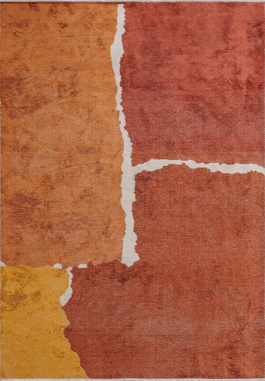 LOS ANGELES DARK TERRA - RUST - MUSTARD - TERRA - ECRU RUG - 1