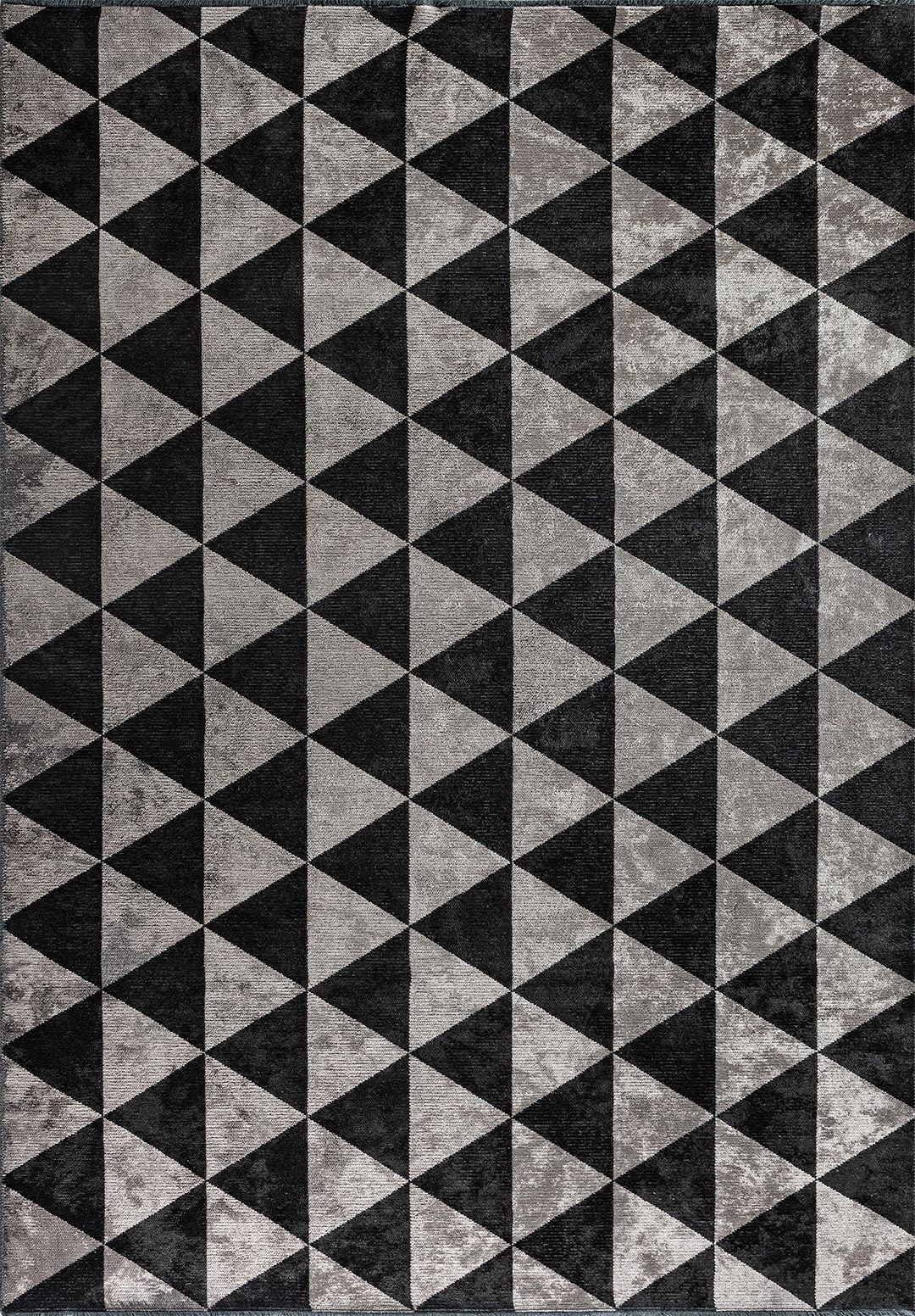 FERRARA BLACK - LIGHT GREY RUG - 1