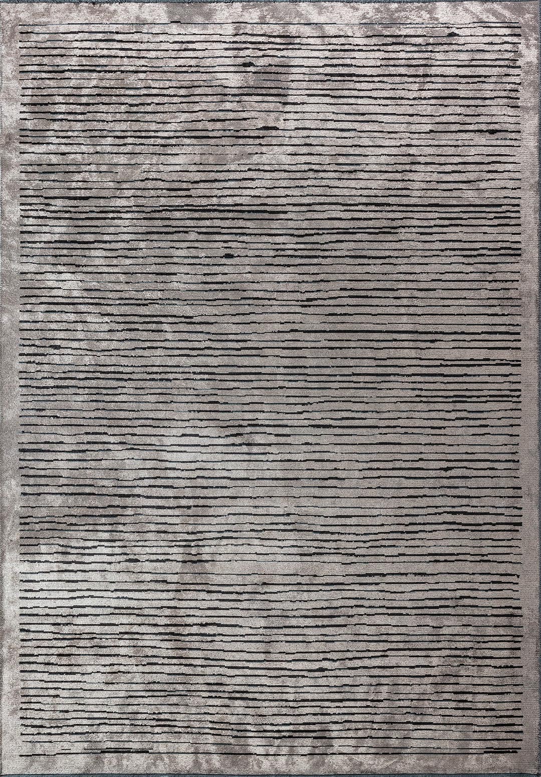 STRIPE BLACK - DARK GREY RUG - 1