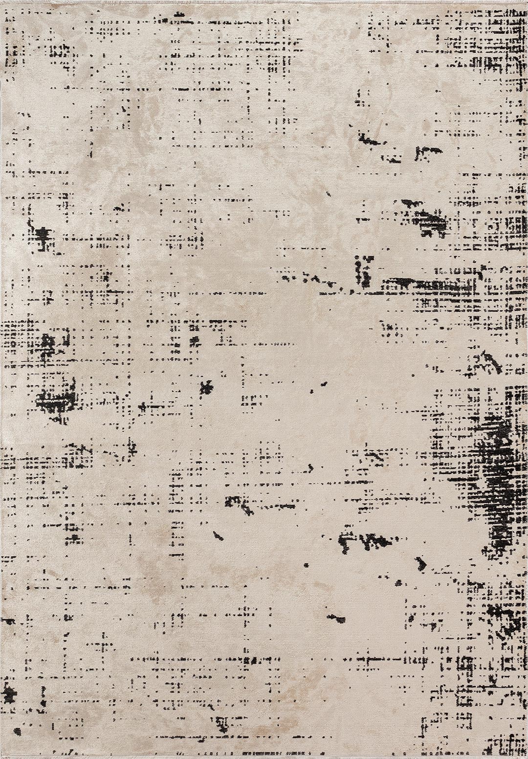 SPACE ECRU - BLACK RUG - 1