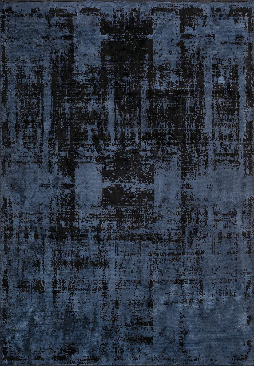 DISCRETE BLACK - NAVY BLUE RUG - 1