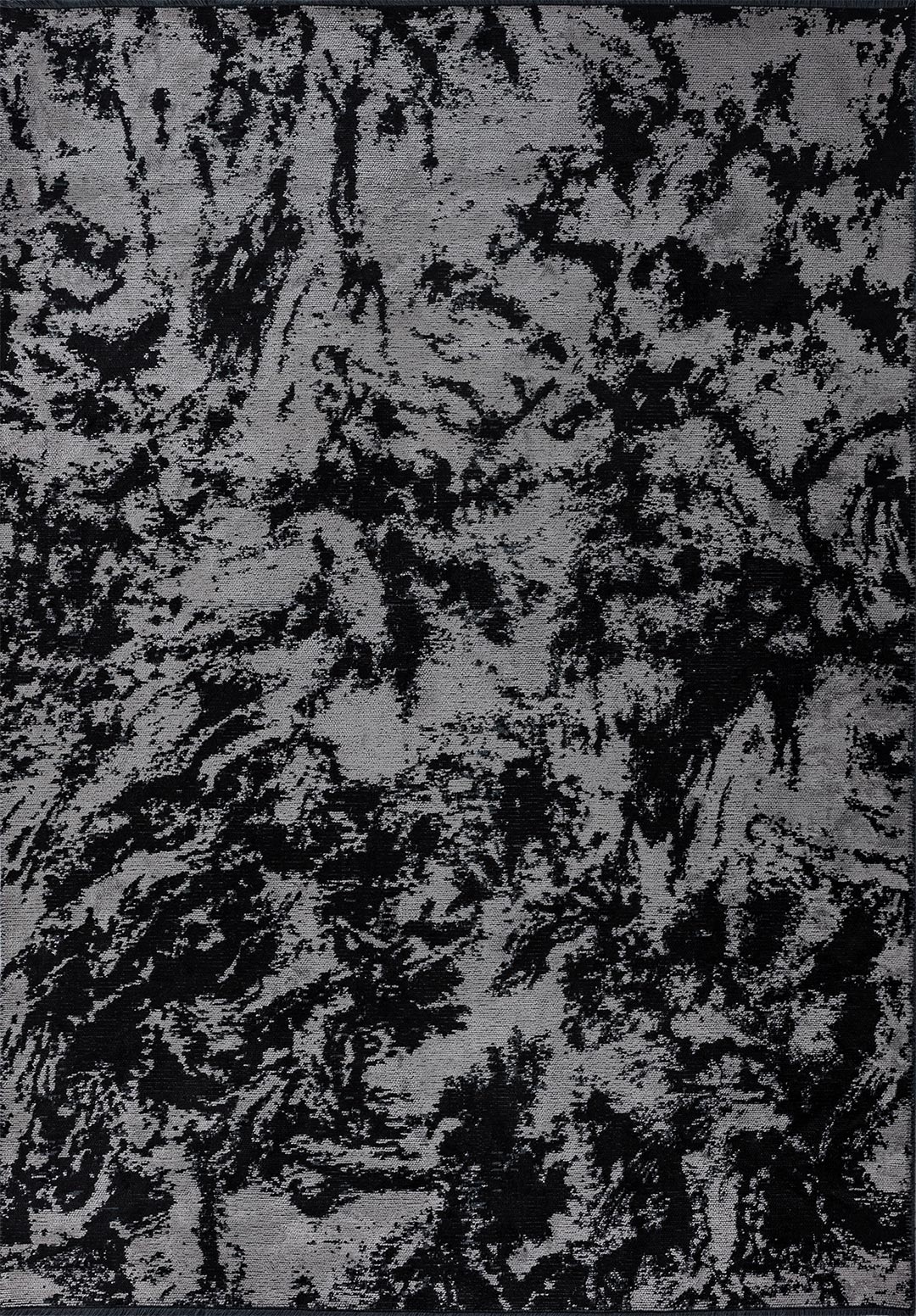 MARBLE BLACK - LIGHT GREY RUG - 1