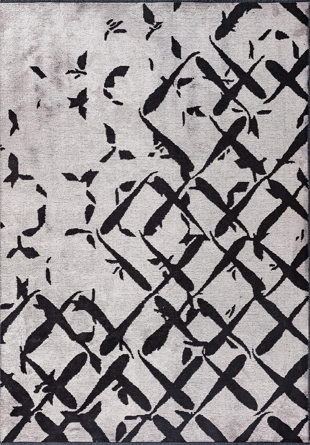 FADE BLACK - LIGHT GREY RUG - 1