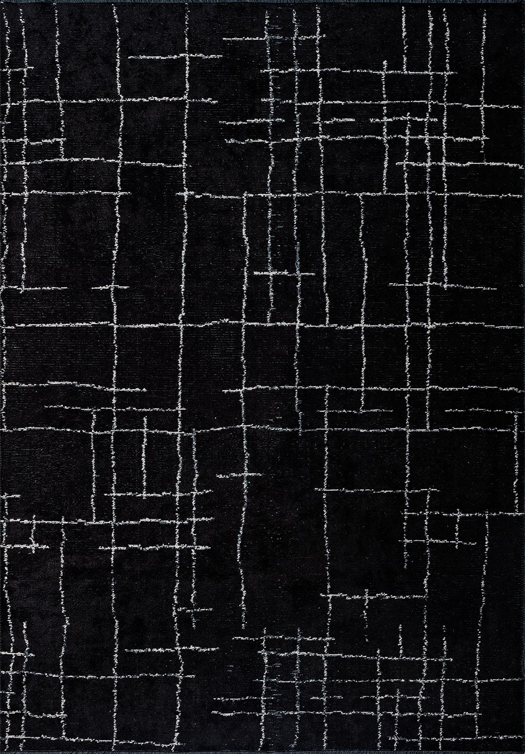 DENT BLACK - LIGHT CREAM RUG - 1