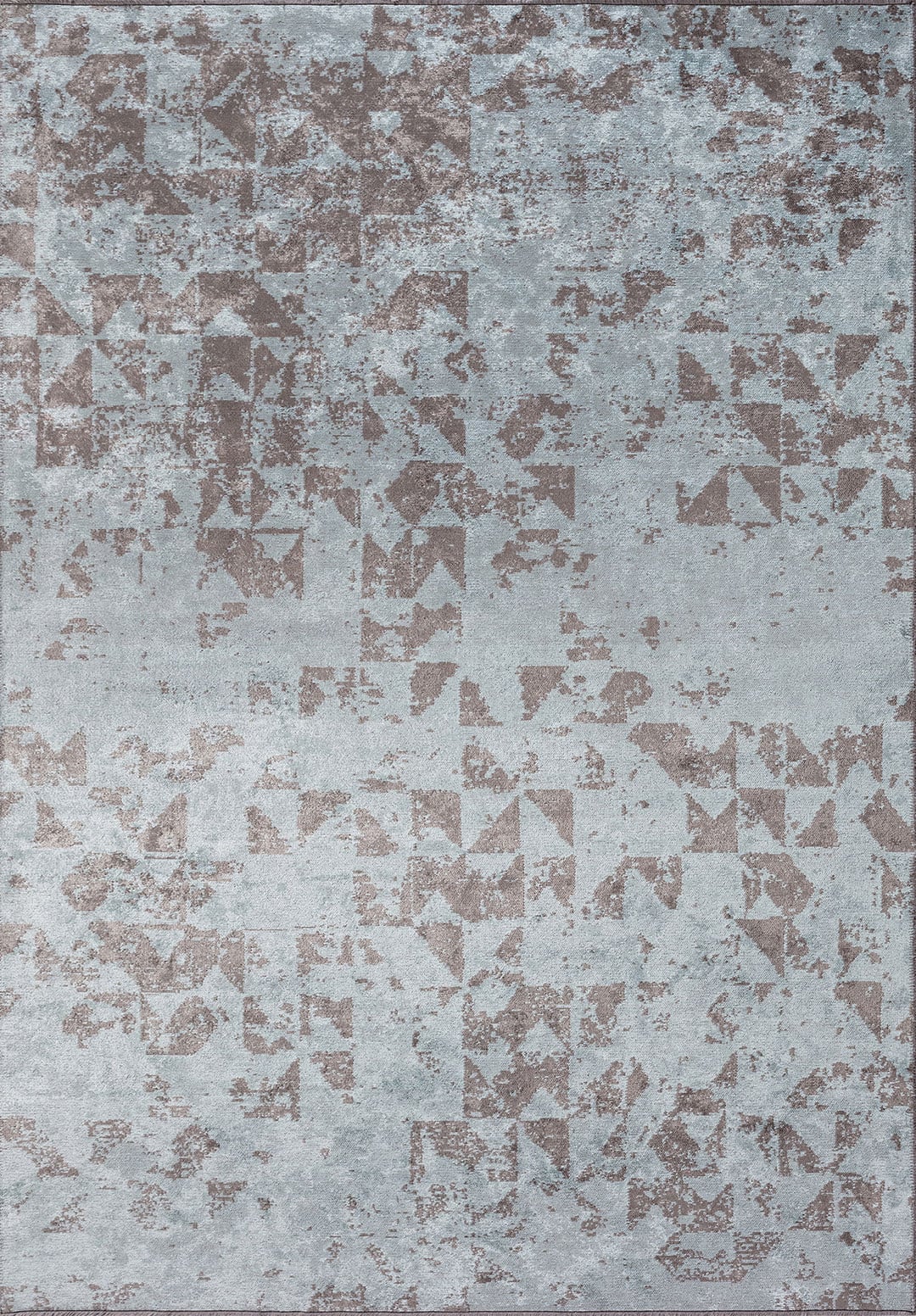 TRIANGLE ICE BLUE - DARK GREY RUG - 1