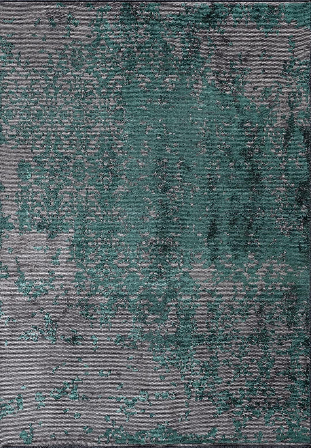GRACE DARK GREEN - GREY RUG - 1