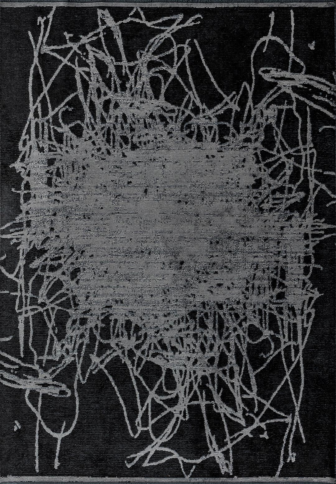 SPLASH BLACK - GREY RUG - 1