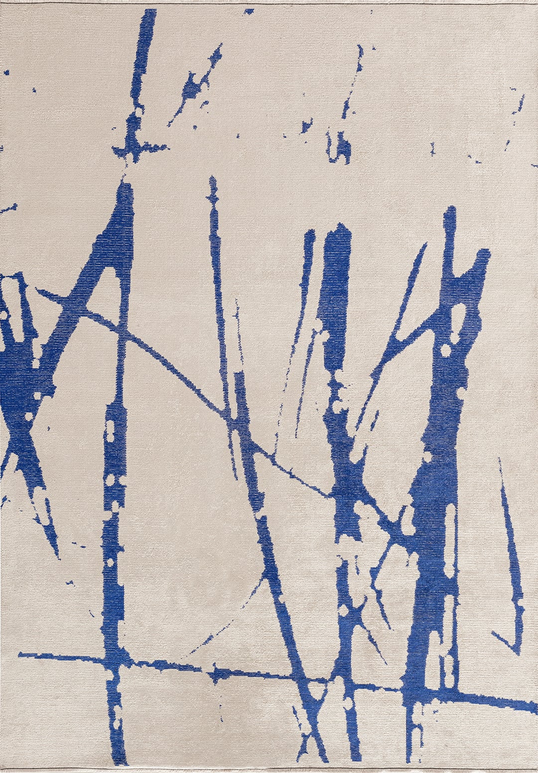 SKETCH SAX BLUE - ECRU RUG - 1