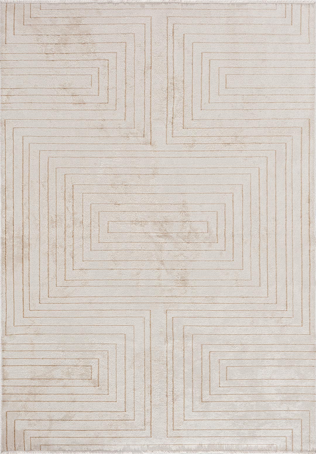 MAZE DARK BEIGE - ECRU RUG - 1