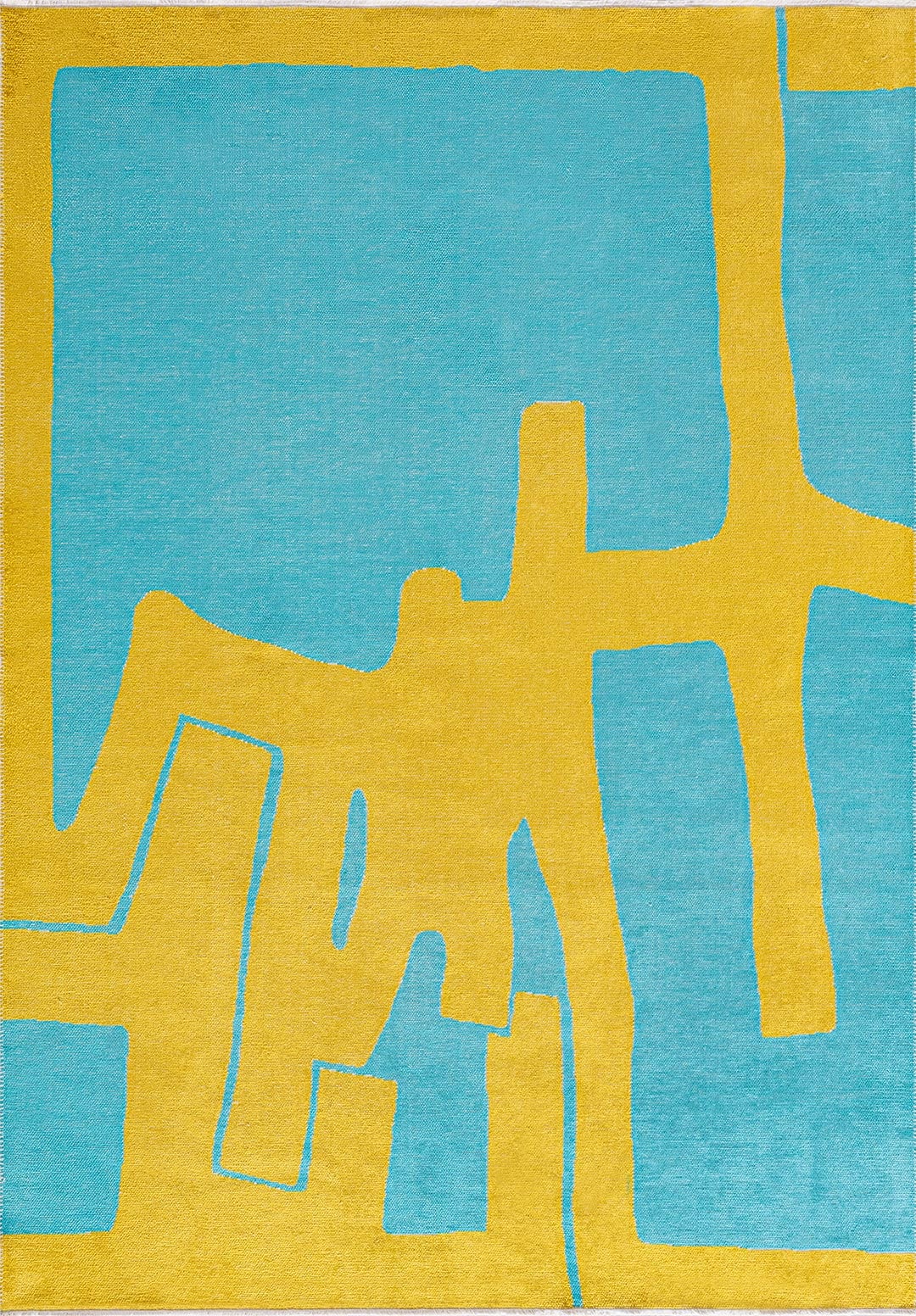COCO YELLOW - TURQUOISE RUG - 1