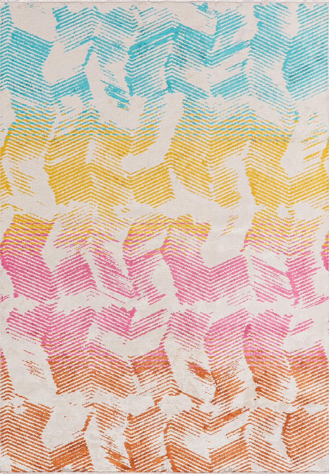 TAHITI TURQUOISE - YELLOW - PINK - TERRA - ECRU RUG - 1
