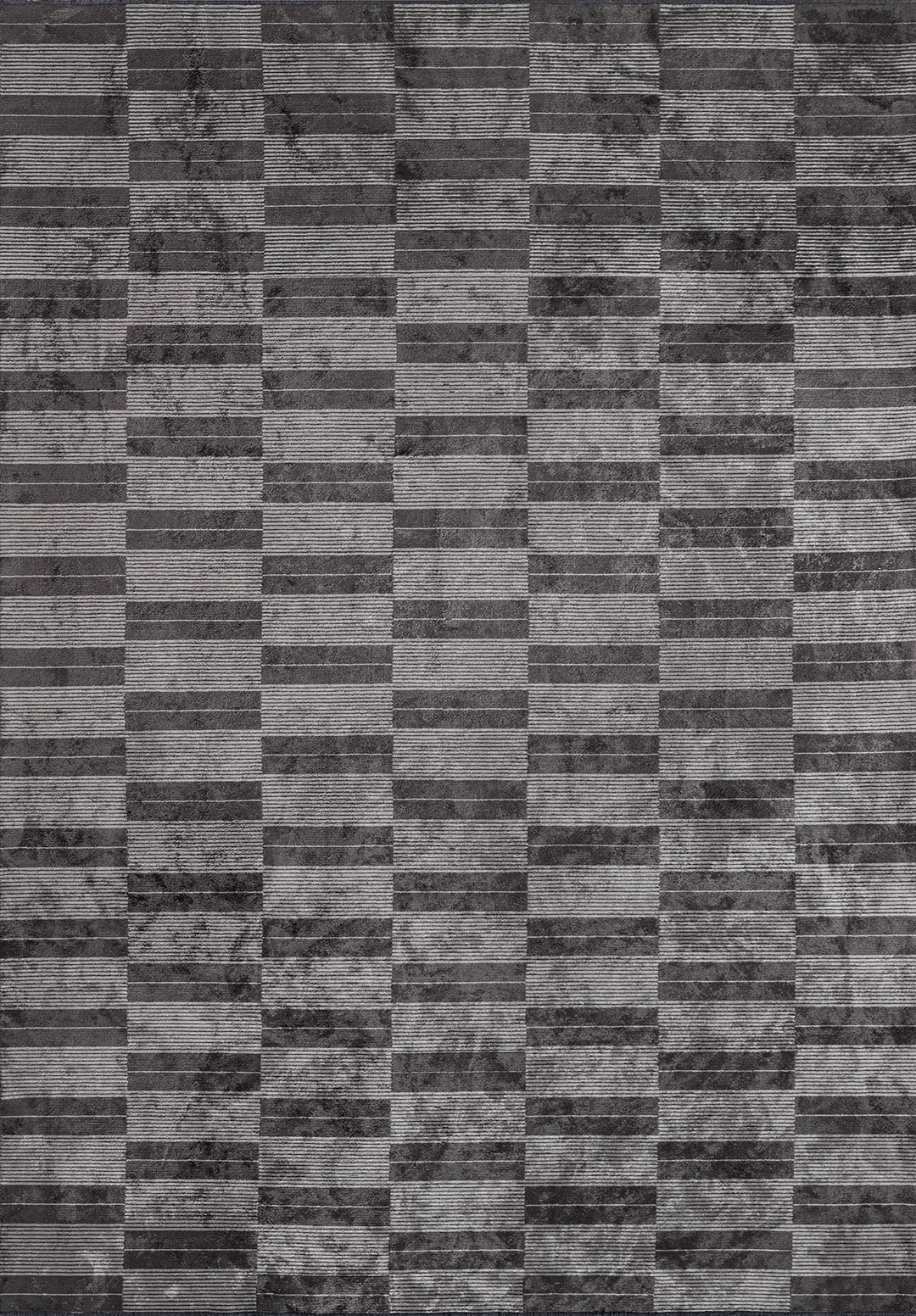 GLITCH CHARCOAL - GREY RUG - 1