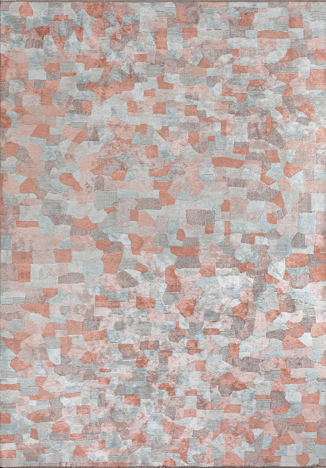 DUNE BONE - LIGHT CORAL - ICE BLUE RUG - 1