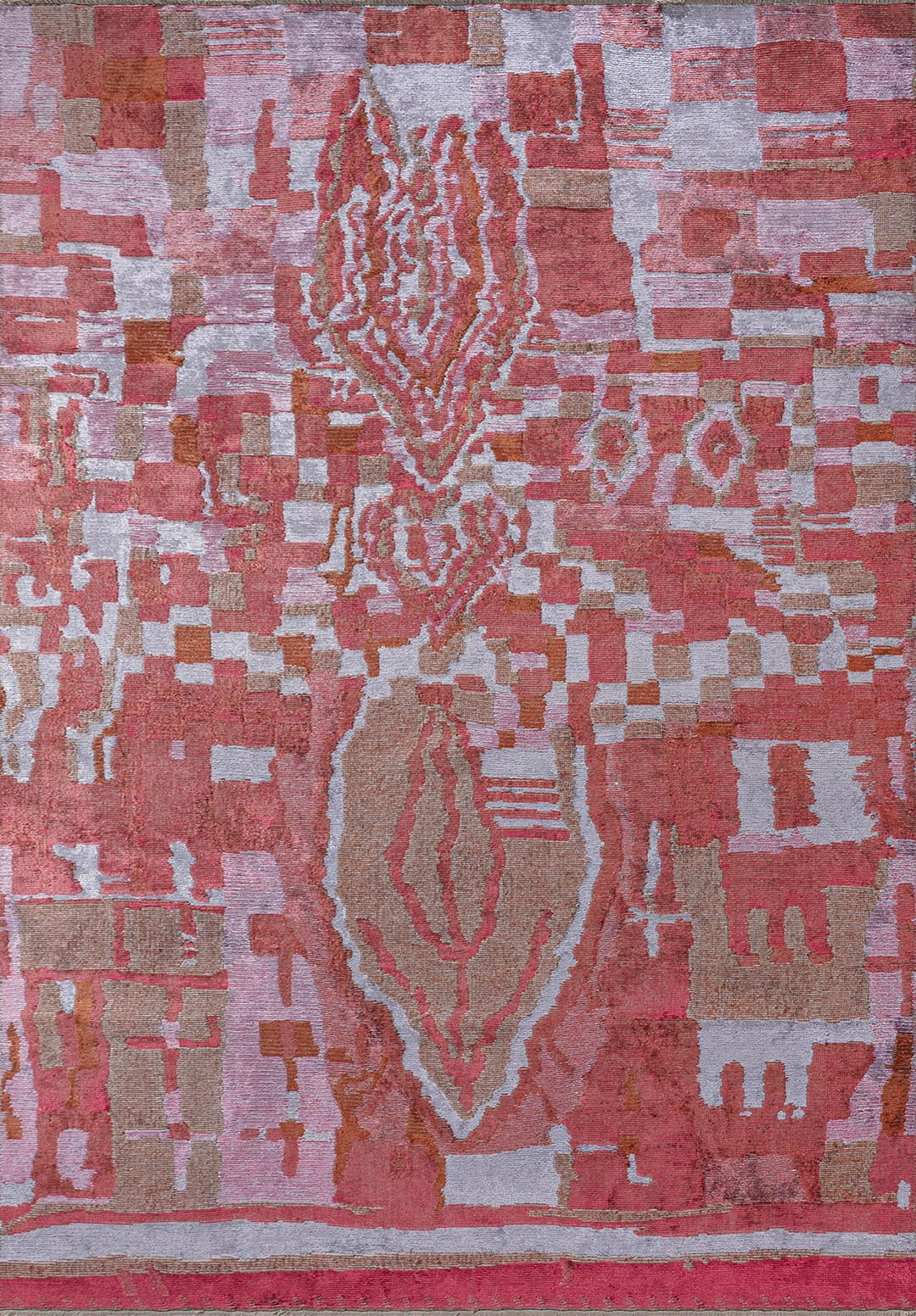 FOSSIL LILAC - RUST - FUSCHIA RUG - 1