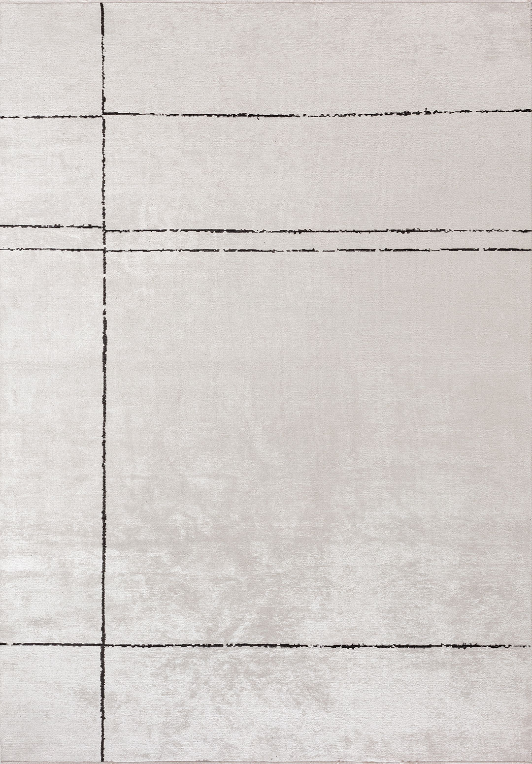 TRAIL BLACK - ECRU RUG - 1