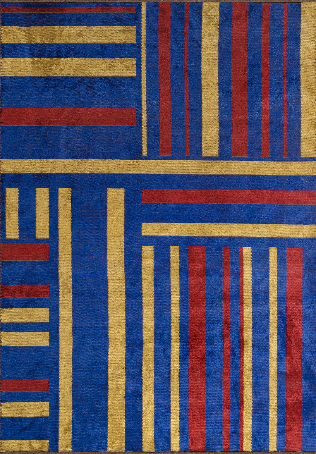 PARCEL RED - YELLOW - SAX BLUE RUG - 1