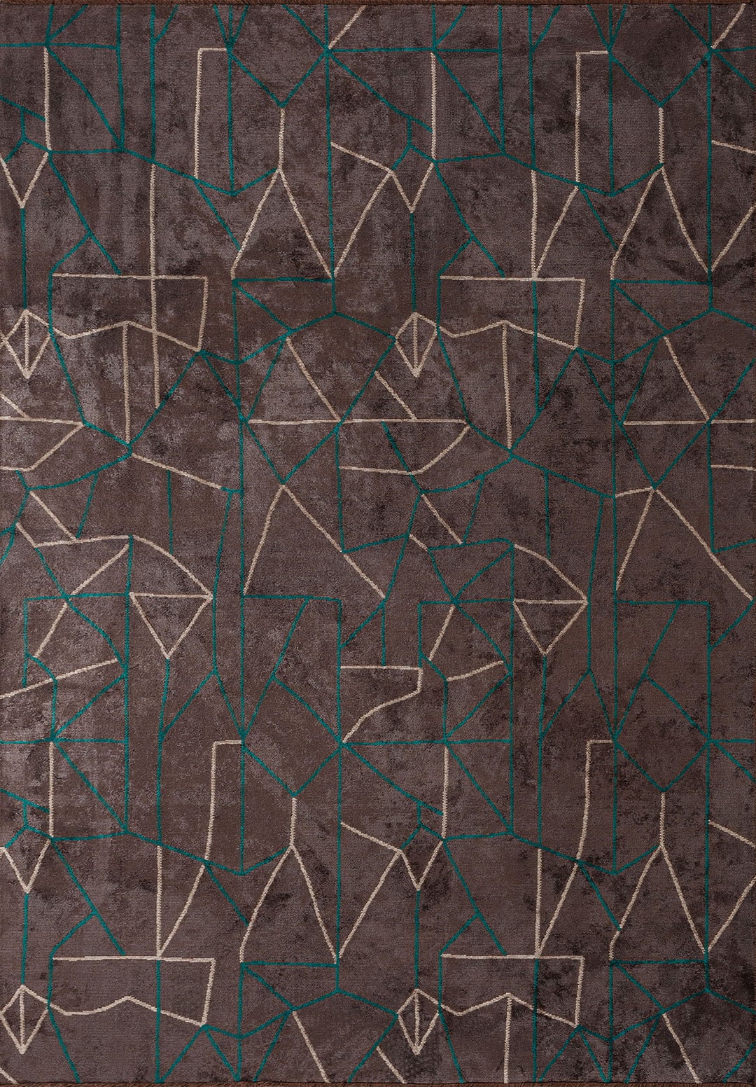 DELTA DARK TURQUOISE - AÇIK GRI - CHARCOAL RUG - 1
