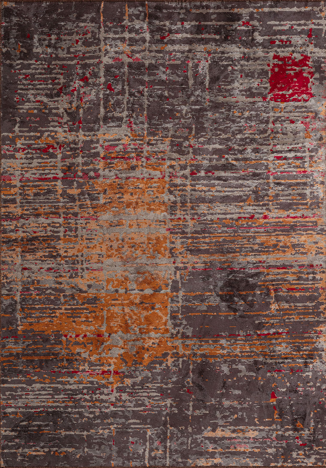 DAWN CHARCOAL - TERRA - RED - GREY RUG - 1