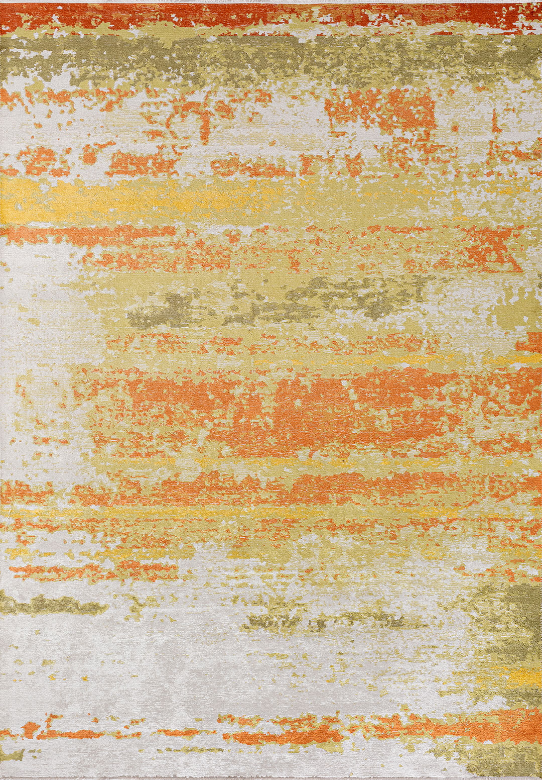 OASIS GREEN - RUST - TERRA - YELLOW - LIGHT GREY - ECRU RUG - 1