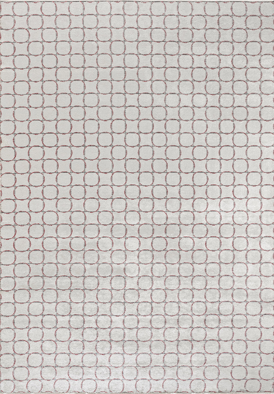 EQUINOX CHARCOAL - RED - ECRU RUG - 1