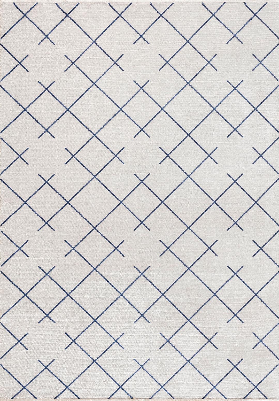 FUSE NAVY BLUE - DARK NAVY - ECRU RUG - 1
