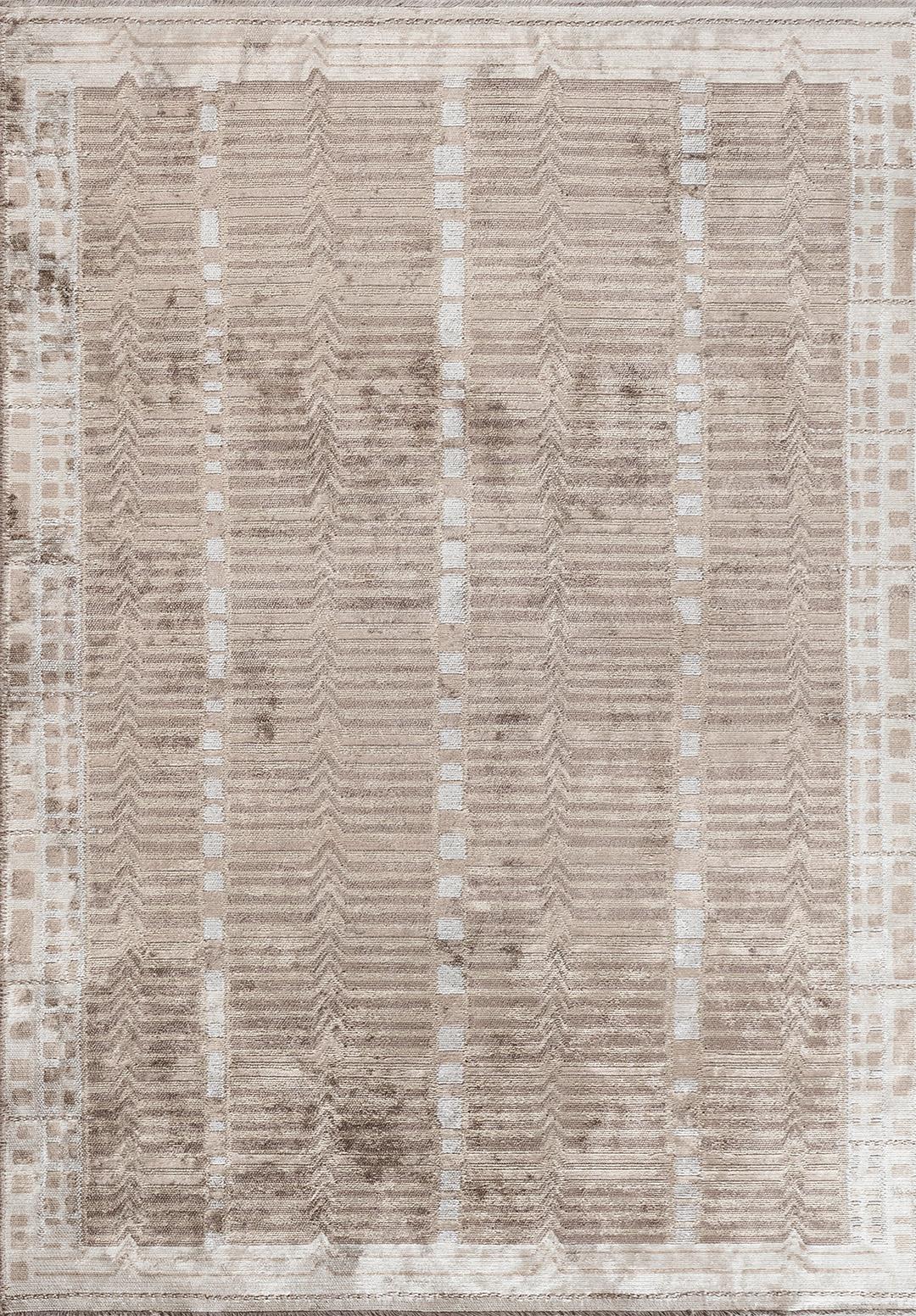INCA NOUGAT - BEIGE - WHITE RUG - 1