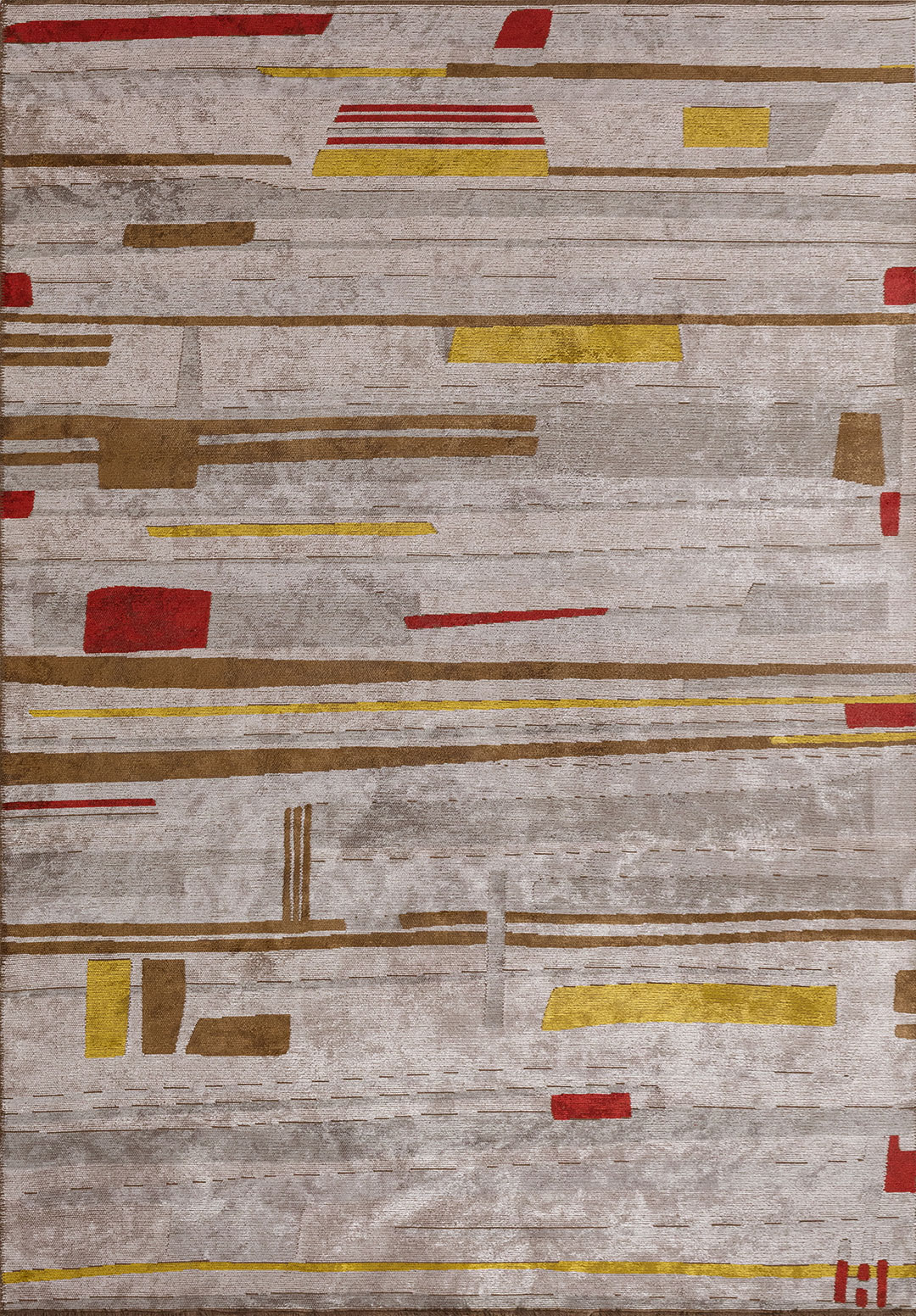 GLIDE LIGHT GREY - CACAO - YELLOW - RED - BONE - GREY RUG - 1