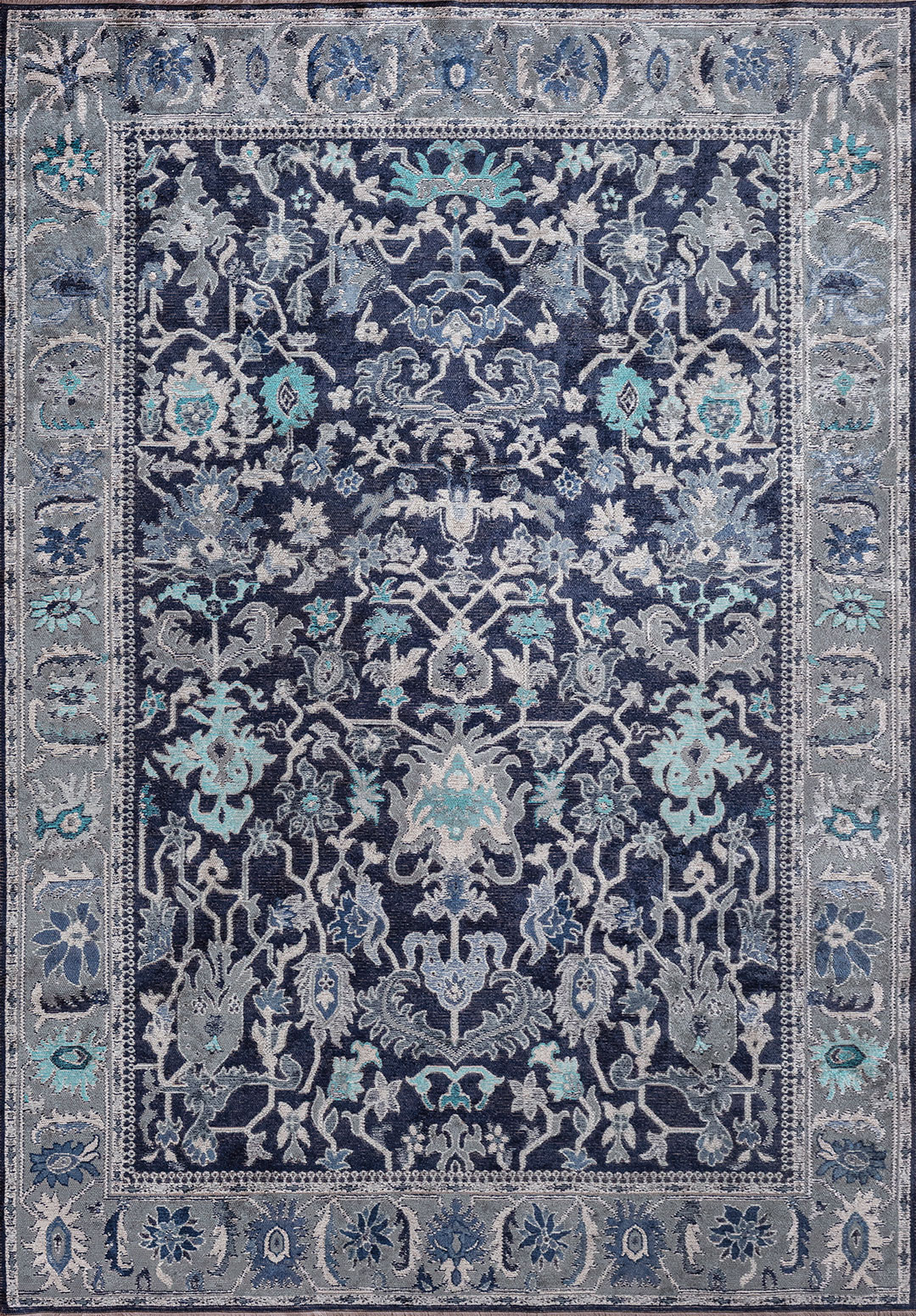 MAJESTY BLUE - BONE - NAVY BLUE - DARK NAVY - TURQUOISE RUG - 1