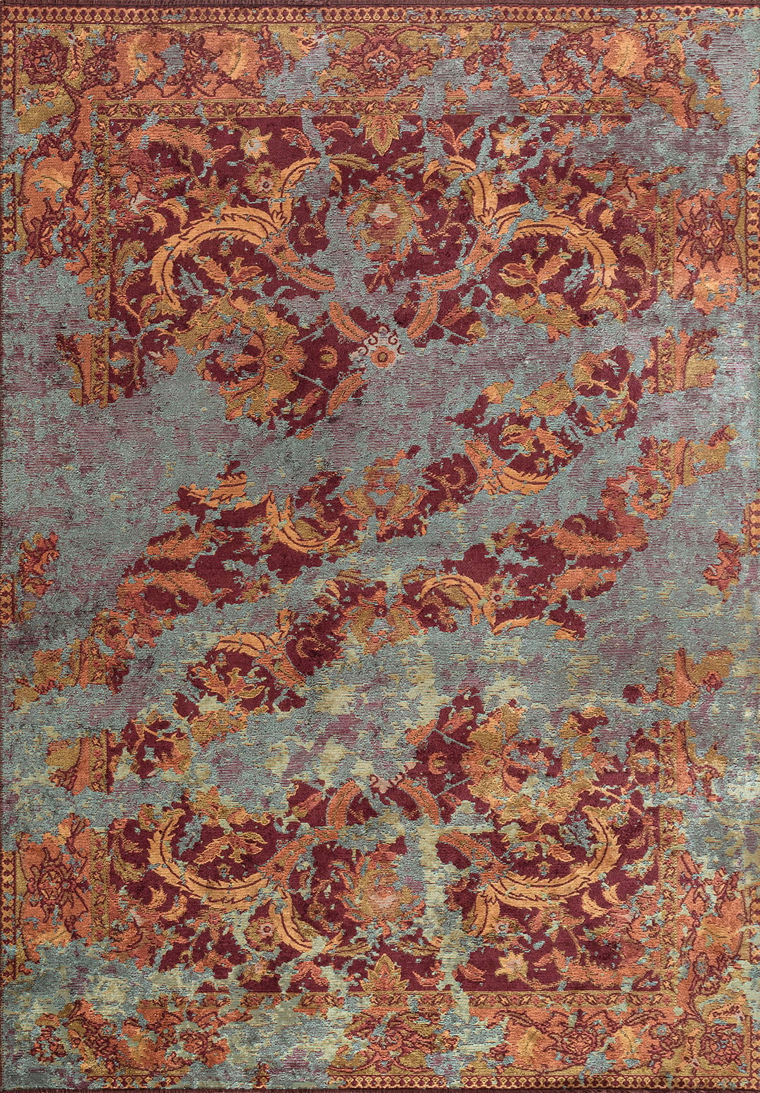 EXCELSIOR KIWI - TERRA - CHERRY - TURQUOISE RUG - 1