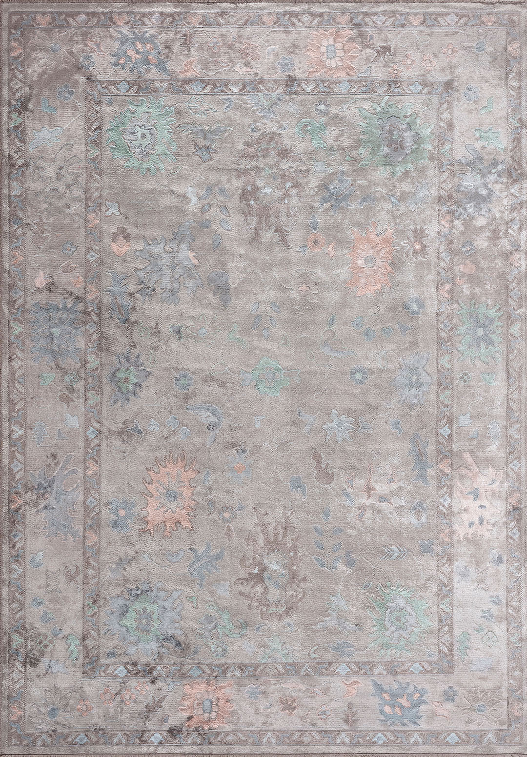 VIVIENNE GREY - DARK GREY - COPPER - BLUE - RIVER GREEN - ICE BLUE RUG - 1
